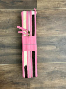 New Real Handmade Cowhide Leather Heat Resistant Pink CurlingHot Iron <b>Case</b> Women Style Perfect Travel Organizer for Hair Tools - Product Image 6