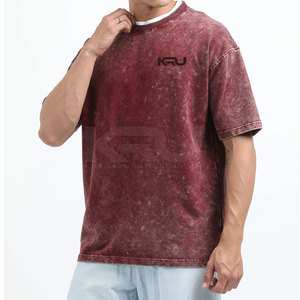 Camiseta Casual con Lavado Ácido para Hombre, Corte Regular, Estilo Urbano, Tejido Suave, Cómoda, de Secado Rápido, Ecológica, para Uso Diario - Product Image 3