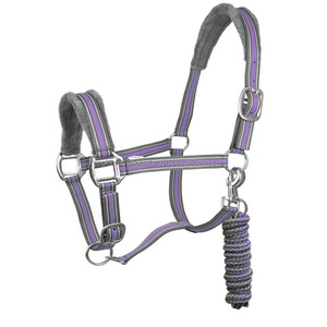 Licol pour cheval en nylon de luxe à double tonalité et rembourrage en vison, confortable et durable, disponible en plusieurs couleurs et tailles personnalisées - Product Image 6