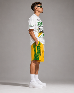 Ensemble de sport deux pièces en coton pour homme, t-shirt et short, style streetwear écologique, prix de gros personnalisé, OEM, prix abordable - Product Image 2