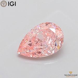 Diamante de 1.00 Quilates con Certificado IGI, Color Rosa Intenso, Claridad VVS2, Cultivado en Laboratorio CVD, Corte Pera, para Diseño de Anillo de Lujo - Product Image 1