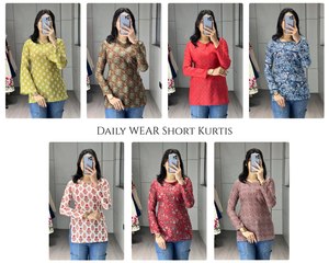 เสื้อคุर्ติผ้าแคมบริคพิมพ์ลายขายส่งสำหรับผู้ซื้อเสื้อผ้าระดับโลก - Product Image 2
