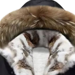 Chaqueta Larga de Plumón para Hombre de Alta Calidad con Capucha de Piel, Resistente al Viento, Estilo Casual, Cierre de Cremallera, Color Negro, Hecha en Pakistán - Product Image 3