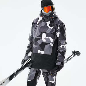 Combinaison de ski pour homme personnalisée camouflage, grande taille, isolée, avec fermeture éclair, imperméable, respirante, pour le snowboard et la course en plein air - Product Image 1