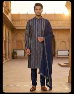 Tela Fox Georgette Squinc de primera calidad con intrincado trabajo Squinc en toda la superficie y detalles de hilo brillante. - Product Image 6