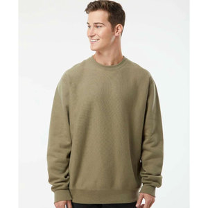 <b>Men's</b> <b>White</b> Crew Neck Cotton Pullover <b>Sweatshirt</b> Regular Fit Solid Color Casual Style <b>Sweatshirt</b> - Product Image 4