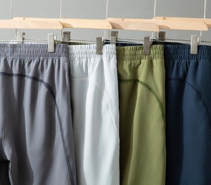 Men's Summer Sports Shorts 100% Cotton High <b>Elastic</b> Waist Quick-Dry Breathable Knitted 3D Tailored Wear-Resistant for Outdoor - Product Image 4