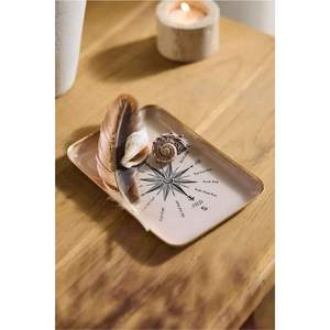 Plateau en émail de luxe avec logo personnalisé, vente en gros |   Plateau de rangement pour bijoux en métal minimaliste |   Plateau décoratif nordique pour parfums et cosmétiques - Product Image 1