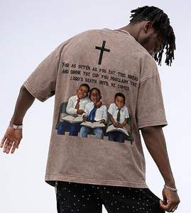 T-shirt unisexe oversize délavé style vintage streetwear - Product Image 2