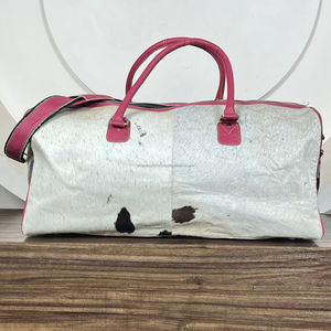 Sac de voyage en cuir véritable tendance 2025, grand format, cuir travaillé, sacs de voyage de luxe, sacs de week-end, sacs de nuit - Product Image 5