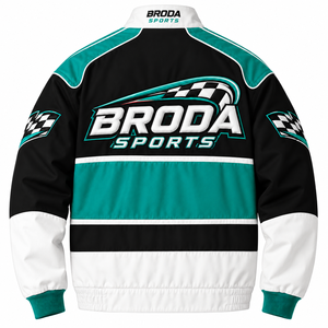 Premium custom <b>racing</b> <b>jacket</b> designed with NASCAR motorsport style Made high-quality materials and detailed embroidery Patches - Product Image 3