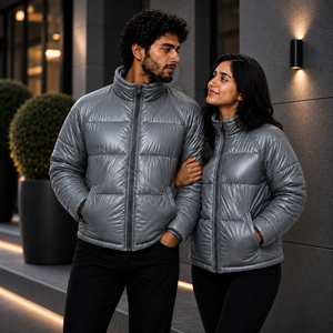 Heritage Masonic Regalia Unisex Bubble Puffer <b>Jacket</b> Custom Logo Stand <b>Collar</b> Winter Warm Quilted Down Coat Plain Design - Product Image 2