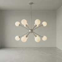 Lustre suspendu en laiton style Art déco moderne du milieu du siècle, lampe murale en forme de globe, amovible pour la décoration intérieure/extérieure de Diwali