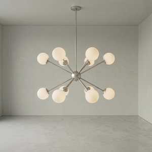 Mid Century Modern Art Deco Brass Globe Pendant Chandelier <b>Ball</b> Wall Light Removable for Diwali Home Decor Indoor/Outdoor Use - Product Image 1