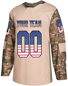 Nouveaux arrivages : maillots de hockey sur glace pour hommes, vente en gros, sublimation, uniformes d'équipe sportive, impression camouflage sublimée. - Product Image 5