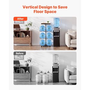 Heavy Duty 4-Tier <b>Water</b> Jug <b>Holder</b> Double Row Rack for 6 <b>Bottles</b> 3-5 Gallon <b>Bottle</b> Organizer - Product Image 3
