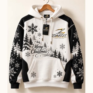 เสื้อฮู้ดดี้แบบสวมหัวสำหรับเล่นกีฬา แฟชั่นไลน์สีขาว-ดำ-เขียวนีออนไล่เฉด  ผลิตโดยโรงงานซีอาโกต์ รับผลิตตามสั่ง ขายส่งโดยตรง - Product Image 4