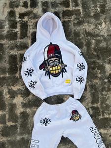 Survêtement imprimé personnalisé pour homme, hiver, 100% coton, doublure polaire, coupe ample, anti-rétrécissement, sweat à capuche - Product Image 3