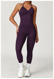 Conjunto de Yoga para Mujer de Secado Rápido y Transpirable de 2 Piezas, Servicio OEM, Precio Razonable, Leggings de Yoga con Cintura Elástica - Product Image 2