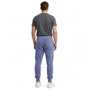 <b>Men</b> Periwinkle Blue Jogger Sweatpants Elastic Waist Drawstring Cuffed Ankle Soft Casual <b>Lounge</b> Trousers Custom Color Size OEM - Product Image 3