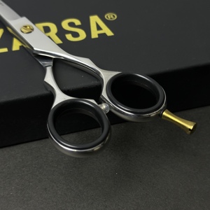 Hand Friendly Non <b>Slip</b> Lightweight Stainless Steel Made Barber Scissor Adjustable Sharpness Tension Screw Barber Scissors - Product Image 3