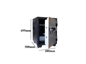 Le coffre-fort YUNOS YNS-69F est un coffre-fort en acier inoxydable, résistant au feu et à l'eau, et équipé d'un verrouillage par empreinte digitale. - Product Image 2