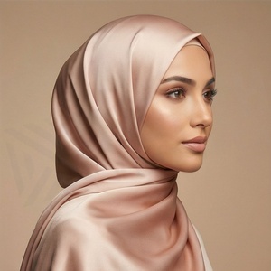 Women Solid Color Silk Satin Shawl Daily Wear Elegant Soft Fabric <b>Scarf</b> for Ethnic Style - Product Image 3