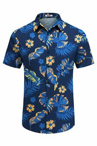 Chemises de plage tendance en gros pour hommes – Chemises hawaïennes décontractées d'été en polyester imprimé à manches courtes, grandes tailles, col rabattu - Product Image 6