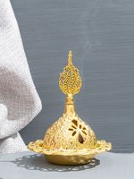 Brûleur d'encens classique en aluminium, durable, de qualité supérieure, pour encens indien Oud, rituel spirituel, méditation, relaxation, décoration intérieure