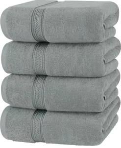 Juego de 4 Toallas de Baño 100% Algodón Hilado en Anillo, Suaves, Absorbentes, de Secado Rápido, Listas para Venta al por Menor, Logotipo Personalizado, Marca Privada, Venta al por Mayor, OEM - Product Image 6