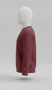 เสื้อสเวตเชิ้ตคอกลมสีเบอร์กันดีสำหรับผู้ชาย ทรงปกติ ผ้าถัก สีพื้น สวมใส่สบายๆ สำหรับฤดูใบไม้ร่วง - Product Image 6