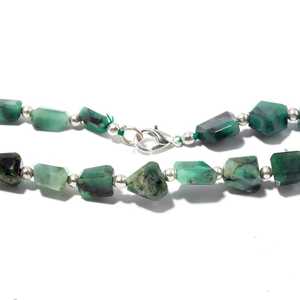 Collar de Esmeraldas Naturales Facetadas con Cuentas, Joyería Artesanal de Esmeralda, Elegante Collar de Piedra de Nacimiento de Mayo, Fabricación de Joyas - Product Image 5