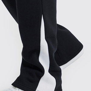 Pantalones Deportivos Negros Estampados para Hombre con Patrón de Herradura Blanca, Cintura Elástica con Cordón, Joggers Casuales de Poliéster de Peso Medio - Product Image 5
