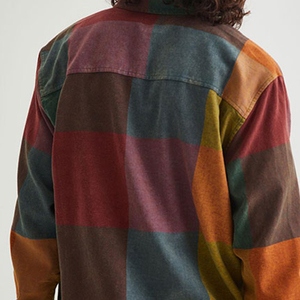 Chemise décontractée à carreaux en flanelle pour homme, en coton doux, boutonnée, à manches longues, coupe décontractée, style urbain, couche chaude pour l'extérieur - Product Image 6