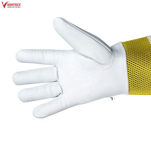 Guantes de Apicultura de Cuero de Cabra de Alta Calidad con Agarre Antideslizante, Forro de Algodón Transpirable, Protección para Manos y Brazos - Product Image 4