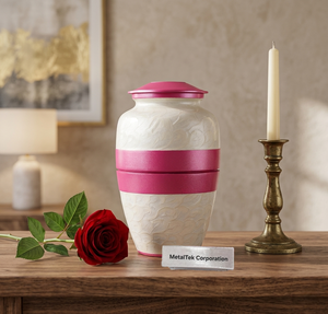 Urne funéraire décorative en aluminium noir de haute qualité pour cendres d'adultes, grand vase commémoratif en métal pour enterrement - Product Image 3