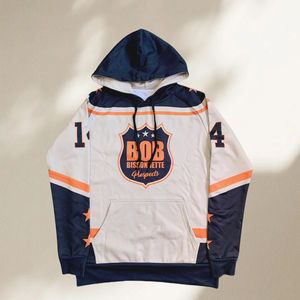Sudadera con Capucha de Hockey sobre Hielo de EE. UU., Impresión Sublimada, Manga Corta, Unisex, Transpirable, 100% Poliéster, Corte Regular, Secado Rápido para Verano - Product Image 3