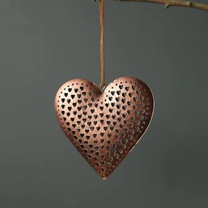 Adorno Metálico Premium en Forma de Corazón para Decoración Navideña y Colecciones de Regalos - Product Image 2