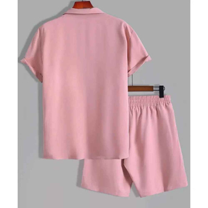Conjunto de Camisa Casual de Verano Premium para Hombre, 100% Algodón Tejido, Secado Rápido, Colores y Tallas Personalizables, Ideal para Vacaciones - Product Image 2
