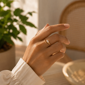 Bague de Fiançailles et de Promesse pour Femme en Or Jaune 10K avec Diamant de Coupe Marquise et Pierre de Laboratoire, Modèle Bypass - Product Image 5
