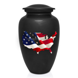 Urne de crémation commémorative funéraire de conception d'aigle américain brillant blanc classique adulte pour les cendres humaines Urne de crémation artisanale - Product Image 4