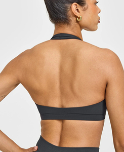 Soutien-gorge de sport pour femme 2026, col halter carré, idéal pour le yoga et la gym, séchage rapide, en Spandex/Coton, maintien moyen, prix bas, vente en gros - Product Image 5