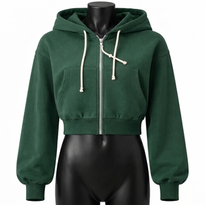 Hoodies courts pour femmes de haute qualité, sur mesure, légers, respirants, tendance hiver - Product Image 1