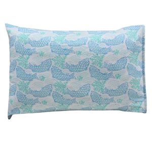 Housse de coussin rectangulaire à motif marin 50x70 cm en coton imprimé sérigraphié lavable avec fermeture enveloppe style japonais coréen - Product Image 3
