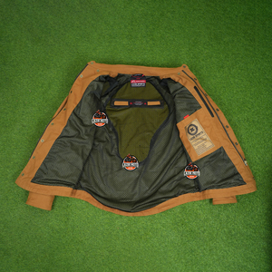 Custom Motorcycle Riding Canvas <b>Jacket</b> <b>Men's</b> Heavy Duty Outdoor Biker Adventure Work Wear Premium Cotton Abrasion Resistant Full - Product Image 6