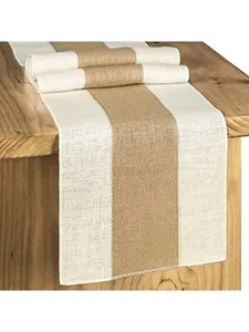 Lightweight Floral Embroidered Linen Cotton <b>Table</b> <b>Runners</b> Customizable Modern Design for Wedding Home <b>Dining</b> Decor - Product Image 2