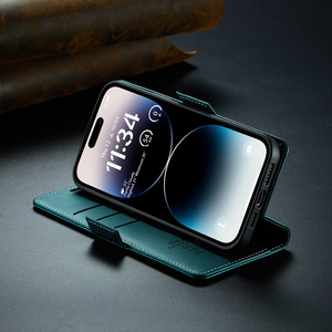 Funda Magnética de Lujo de Alta Calidad TOU+PU para <span class=keywords><strong>iPhone</strong></span> 17/16/15/14/13/<span class=keywords><strong>12</strong></span> con Ranuras para Tarjetas y Cartera - Product Image 6