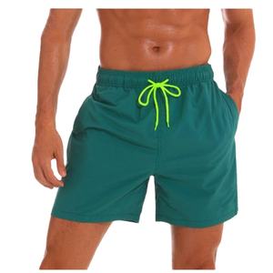 Pantalones cortos de playa de secado rápido para hombre, Bañador liso con logotipo personalizado bordado, ropa de playa antiarrugas 2026 - Product Image 5