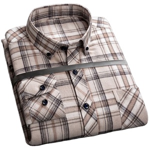 Camisa de Vestir a Cuadros de Lino Personalizada 2026, Cuello con Botones, Manga Larga, Casual, Tallas Grandes para Hombre, OEM ODM, Venta al Por Mayor - Product Image 4