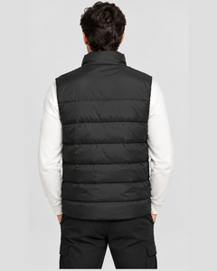 Men's Quilted Puffer Vest Sleeveless Zip Up Waistcoat Stand Collar Warm Outerwear for Spring Commuting Casual <b>Gilet</b> Vest - Product Image 5